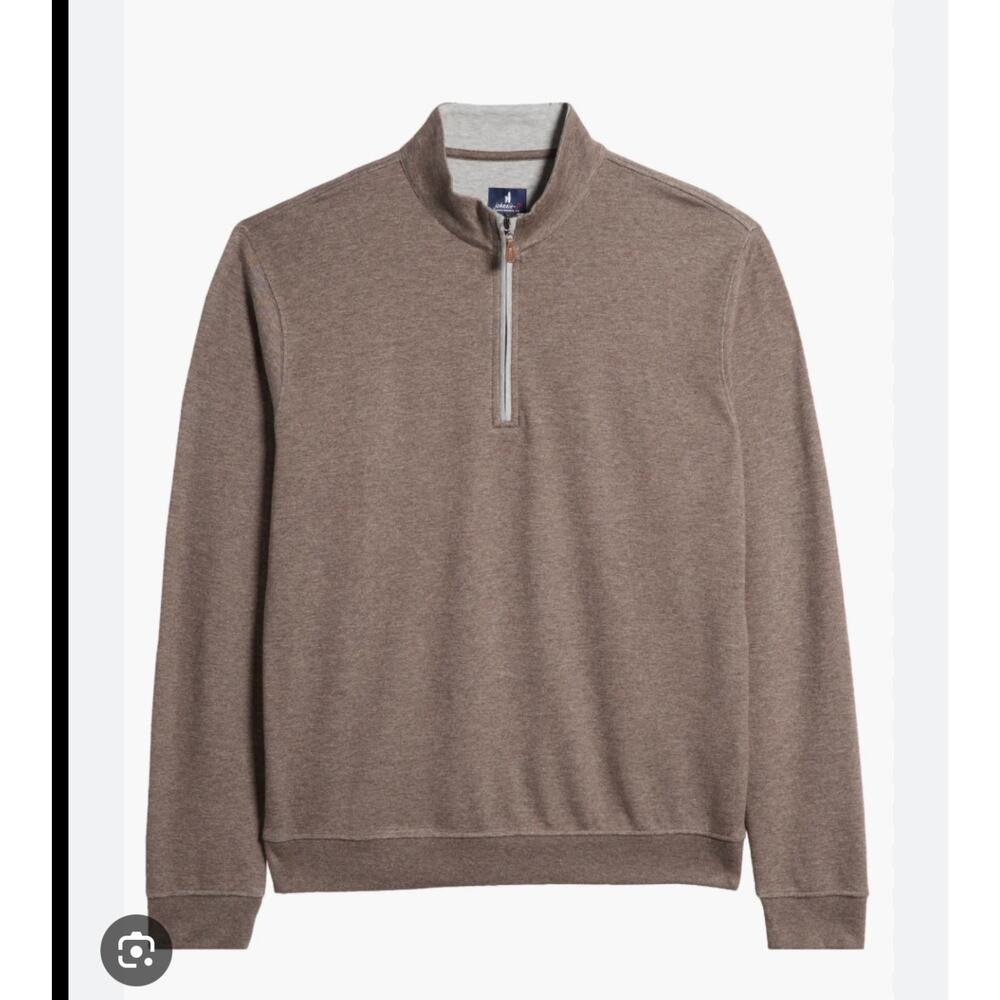 johnnie-O Brown Quarter-Zip Sweatshirt
